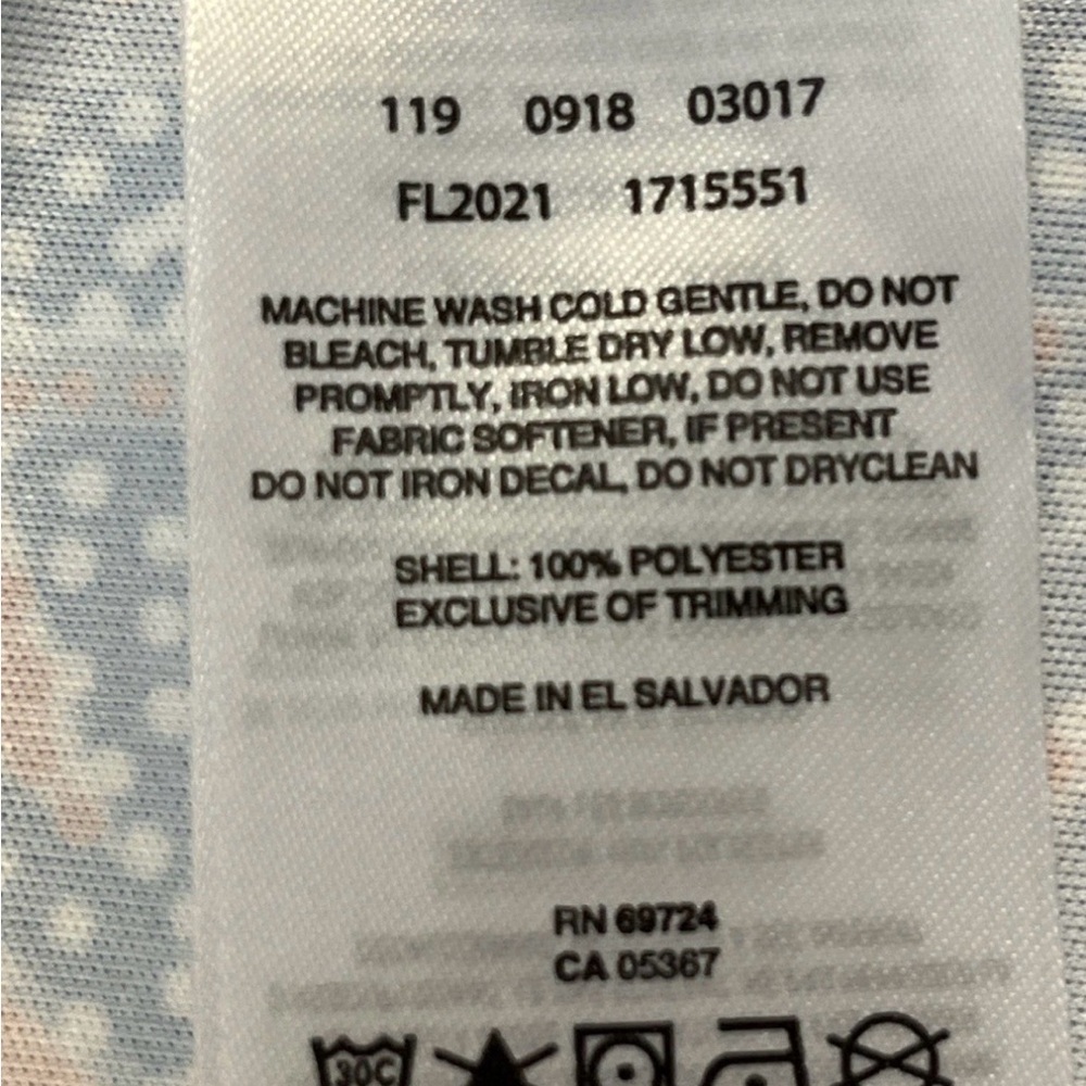 COLUMBIA | Blue & Yellow Floral Patterned PFG Omni-shade Long Sleeve Size L - Picture 6 of 8